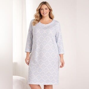 Croft & Barrow Whisperluxe Nightgown – Women’s XXL – Soft Blue Print – NWT